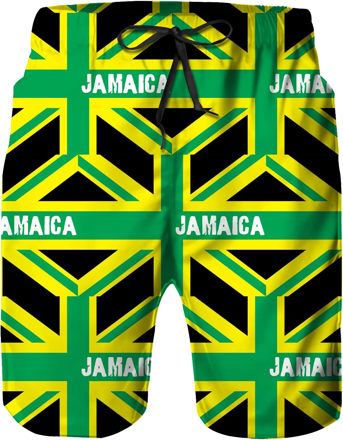 Jamaica Jamaican Kingdom Flag Men's Summer Beach Shorts, Athletic Trunks